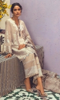 Woven Silver Zari Jacquard Shirt Front 	1.25 meters Woven Silver Zari Jacquard Shirt Back 	1.25 meters Woven Silver Zari Jacquard Sleeves	0.65 meter Cord Embroidered Neckline on Organza 	1 piece Woven Jacquard Dupatta on Organza 	2.5 meters Resham Embroidered Pallu on Organza	2 meters Running Embroidered Patti on Organza	5 meters Dyed Cotton Pants 	2.5 meters