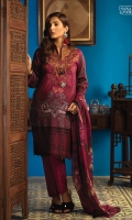 Shirt : Printed Lawn Shirt with Embroidered Front.  Dupatta : Printed Chiffon Dupatta Trouser : Printed Cambric Trouser.