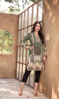 Digital Printed Khaddar Shirt with Embroidered Lace.  3 MTR SHIRT.