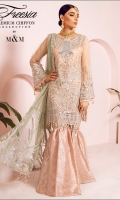 embroidered net unstitched 3pc suit