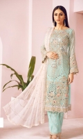 embroidered chiffon unstitched 3pc suit