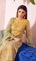 embroidered net unstitched 3pc suit