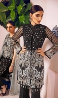 embroidered net unstitched 3pc suit