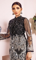 embroidered net unstitched 3pc suit
