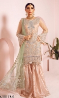 embroidered net unstitched 3pc suit