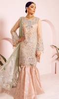 embroidered net unstitched 3pc suit