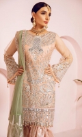 embroidered net unstitched 3pc suit