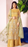 embroidered net unstitched 3pc suit