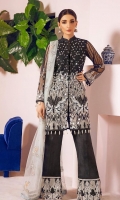 embroidered net unstitched 3pc suit