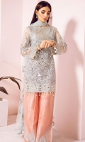 embroidered net unstitched 3pc suit