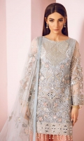 embroidered net unstitched 3pc suit