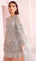 embroidered net unstitched 3pc suit
