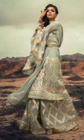 Embroidered Cotton Silk Stitched 3 Piece Suit