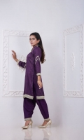 Masoori Cotton Khadi Shirt and Shalwar With Net Dupatta , Completey Detailed Hand Embroidery Work Sequin & Zari/Tila. Enhanced with Gota and Zari Lace and Stitched To Perfection