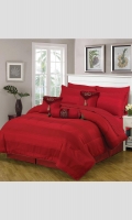 Bed N Bag Comforter Set 1 Comforter (Jacqaurd Fabric) 1 Dyed Bed Sheet Set (T180 PC / 50% POLYETER 50% COTTON) 2 Pillow Covers (T180 PC / 50% POLYETER 50% COTTON)