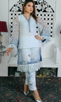 Front: Embroidered Front Net Back: Plain Net Back  Sleeve: Embroidered Net Sleeves  Trouser: Raw Silk Trouser