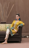 Attractive & Adorable Stitched Embroidered Silk Table Print Kurti