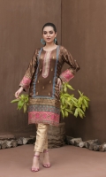 Attractive & Adorable Stitched Embroidered Silk Table Print Kurti
