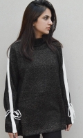 Turtle Neck With Detailing On Sleeves .  SIZE