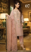 Embroidered Khaadi Net Stitched 3 Piece Suit 