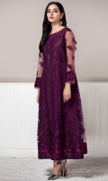 NET EMBROIDERED GOWN RAW SILK TROUSERS (INCLUDING LINING & ACCESSORIES)