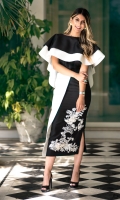 Color: Black & White  Includes: Top & skirt  Top & skirt: Raw Silk