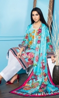 Embroidered Digital Printed Lawn Front Digital Printed Lawn back Digital Printed Lawn sleeve Digital Printed Lawn Dupatta Dyed Lawn Trouser