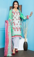 Embroidered Digital Printed Lawn Front Digital Printed Lawn back Digital Printed Lawn sleeve Digital Printed Lawn Dupatta Dyed Lawn Trouser