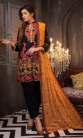 Embroidered Lawn FrontEmbroidered Lawn BackEmbroidered Lawn SleevesEmbroidered Chiffon DupattaDyed Cotton Trouser