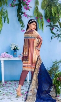 Digital and Embroidered Lawn Front  Digital Printed  Lawn Back   Digital Printed Chiffon Dupatta