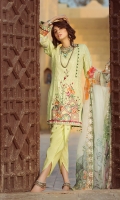 lawn embroidered front lawn embroidered back lawn embroidered sleeves Chiffon Printed emboridered Duppata Plain trouser
